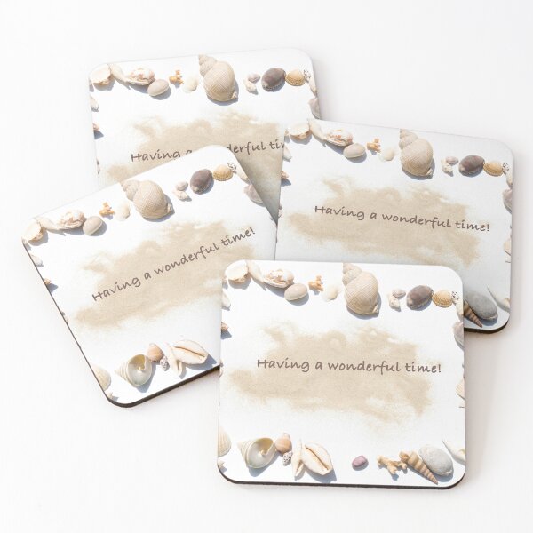 Item preview, Shells frame with sand and text designed and sold by Photopat.