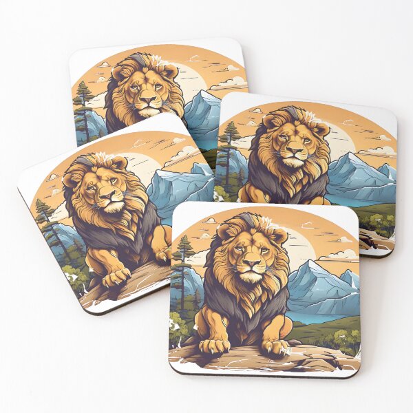 Item preview, cute lion in american national park designed and sold by Karaz's Animal Kingdom.