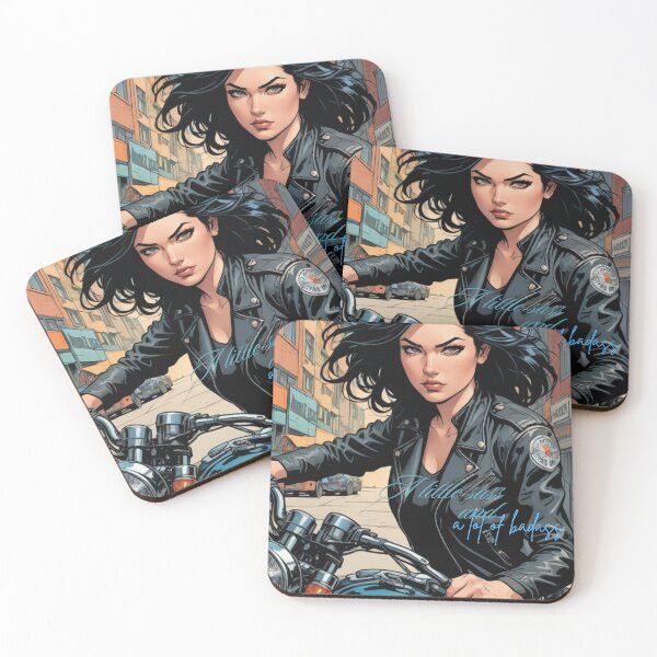 Item preview, Badass motorcycle girl designed and sold by Dorisartist.