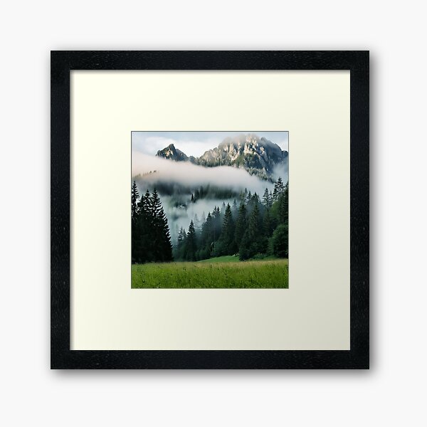 Item preview, Cosy Forest with Foggy Mountains designed and sold by junedigitals.