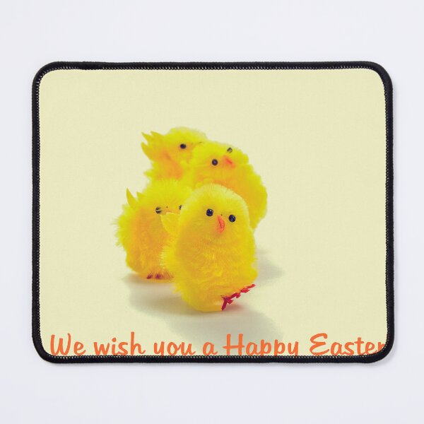 Item preview, A row of yellow chicks wishing you a Happy Easter designed and sold by Photopat.