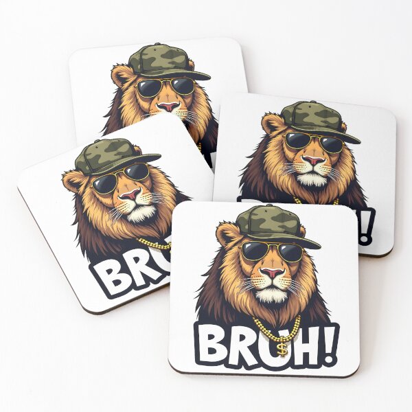 Item preview, Stylish Lion with "BRUH"– Hip-Hop Art designed and sold by Casanova7000.