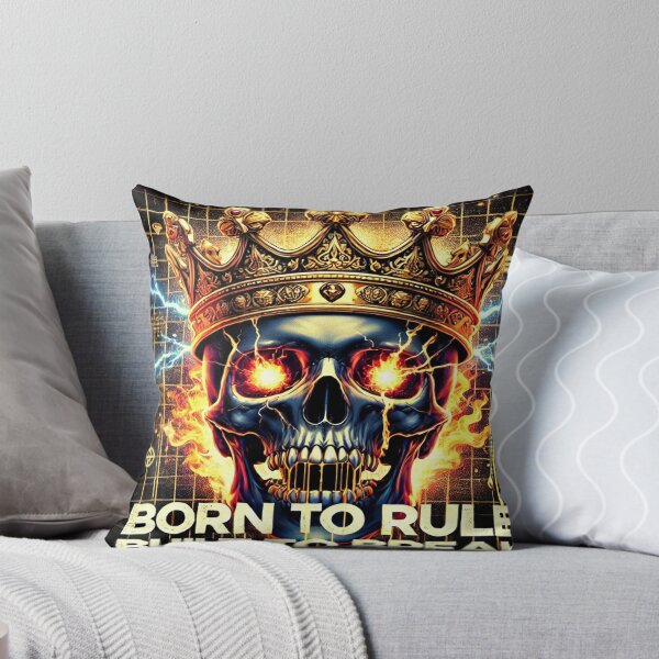 Artikelvorschau, „Born to Rule – Totenkopfkönig mit Flammen und Macht“ entworfen und verkauft von DripVada.