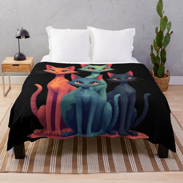 Item preview, VIBRANT FELINE QUARTET designed and sold by AvalonTshirts.