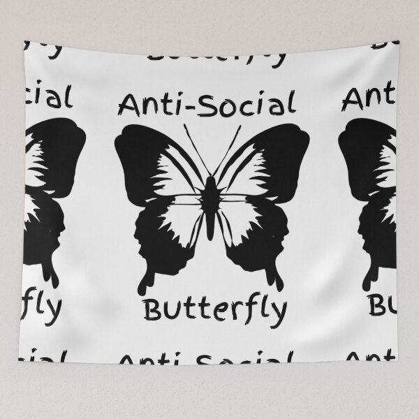 Item preview, Anti Social Butterfly funny t-shirt designed and sold by Dazzling15.