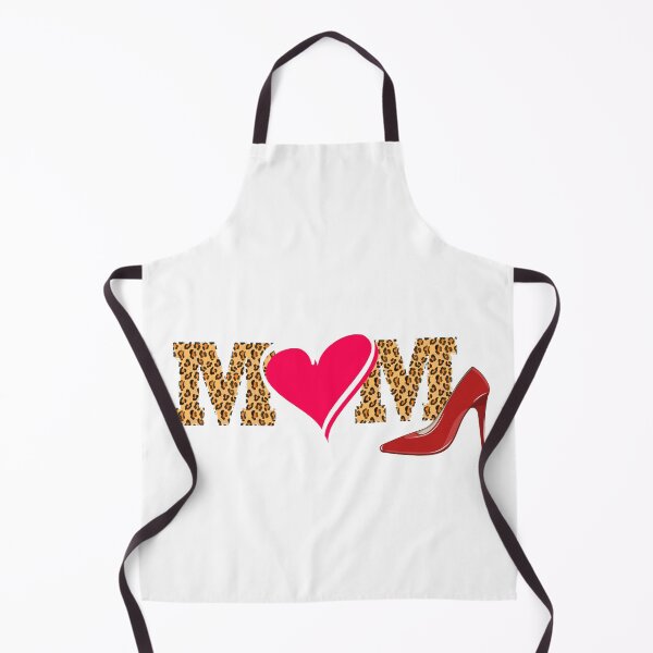 Item preview, World's Best Mom – Leopard Print, Pink Heart & Red High Heel Design designed and sold by Tacah4443.
