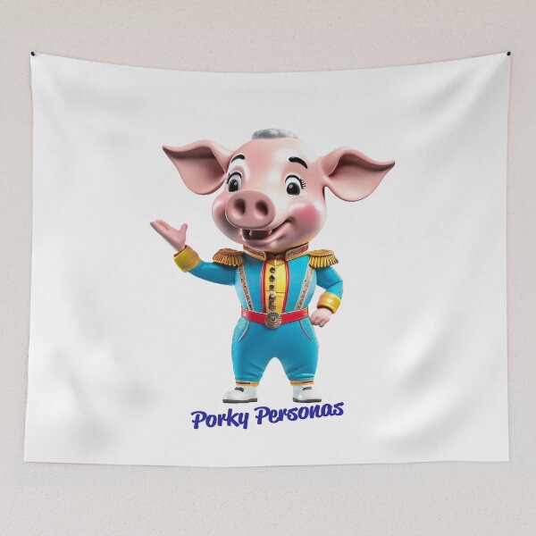 Item preview, Porky Personas Funny Pig Characters Freddie Mercury designed and sold by Drone-tees.