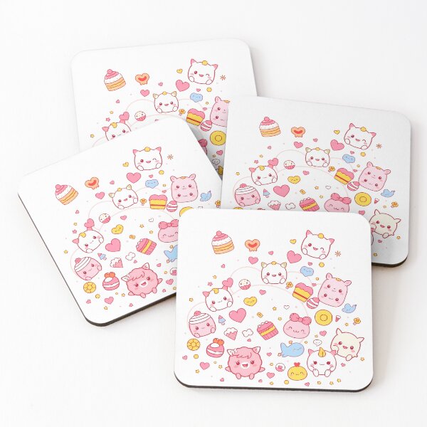 Item preview, Animals Art Kawaii Wallpaper Design Cute Background Colors designed and sold by ART ATTACK ZONE.