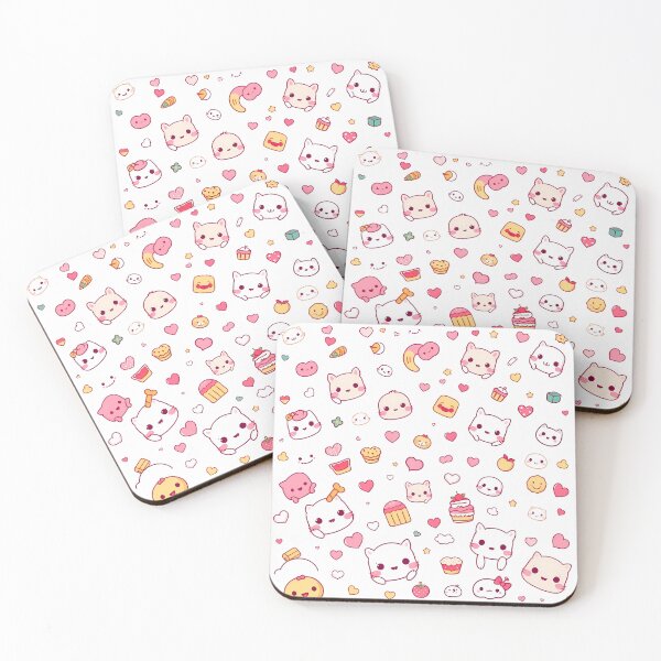 Item preview, Kitty Art Themed Kawaii Wallpaper Design Cute Background designed and sold by ART ATTACK ZONE.