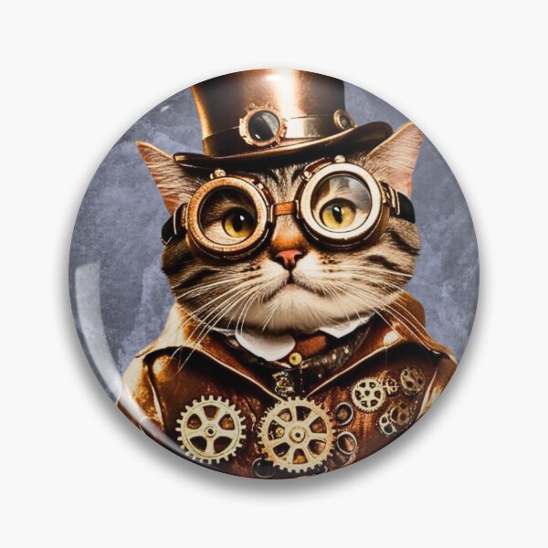 Item preview, Steampunk Cat Meowchanical Genius  designed and sold by PrettyDecor.