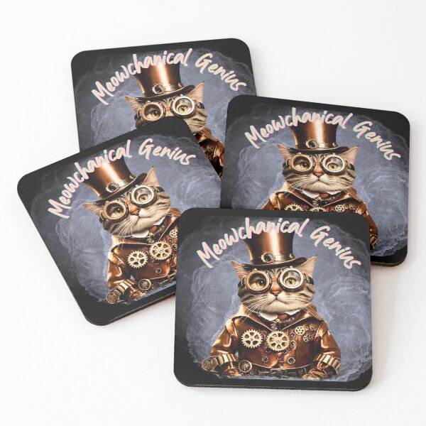 Item preview, Steampunk Cat Meowchanical Genius  designed and sold by PrettyDecor.