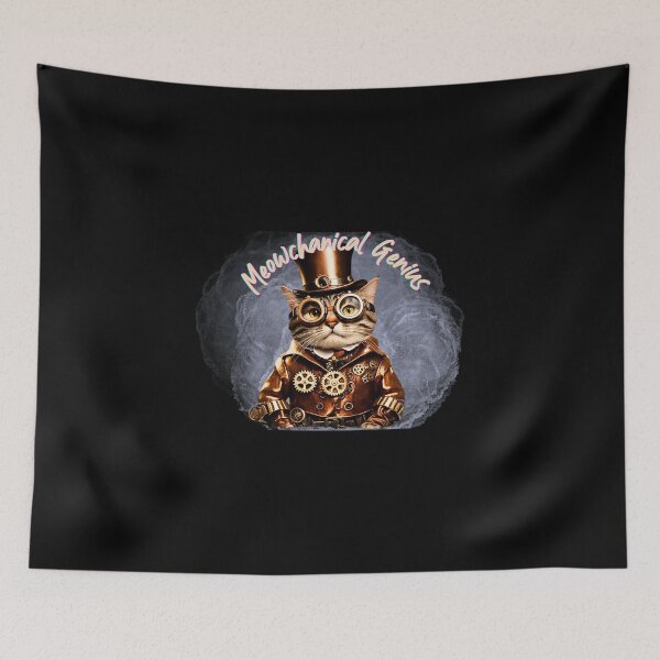 Item preview, Steampunk Cat Meowchanical Genius  designed and sold by PrettyDecor.
