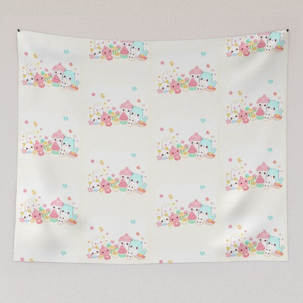 Item preview, Pastel Animals Art Kawaii Wallpaper Design Cute Background designed and sold by ART ATTACK ZONE.