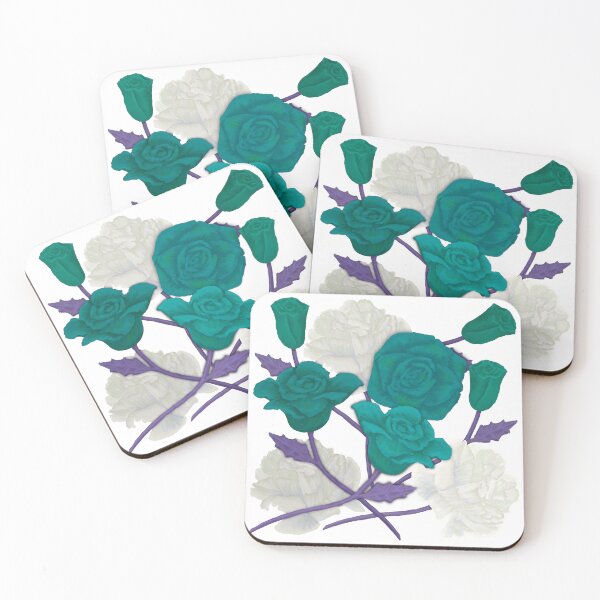 Item preview, Busy Roses Teal designed and sold by AmberAzbell.