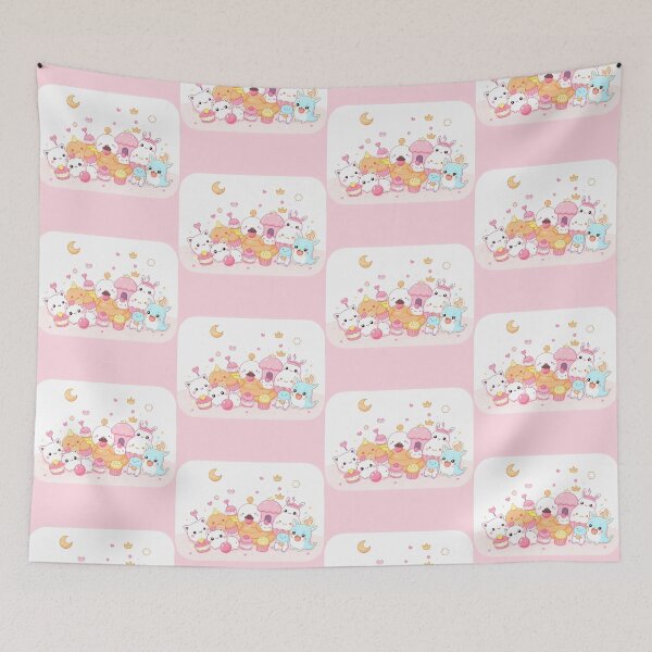 Item preview, Animals Art Pink Kawaii Wallpaper Design Cute Background designed and sold by ART ATTACK ZONE.
