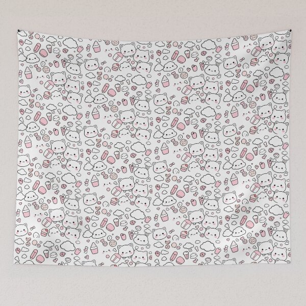 Item preview,  Animals Art Minimalistic Kawaii Wallpaper Design Cute Background designed and sold by ART ATTACK ZONE.
