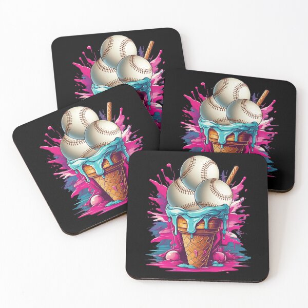 Item preview, baseball ice cream colorful designed and sold by EnchantedOwl.
