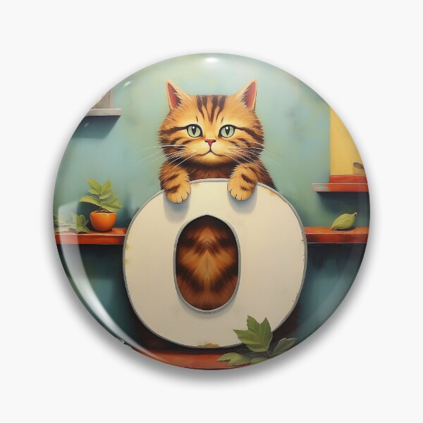 Item preview, Number Zero with Cat | Numerals | Cat Illustration | Cat Art designed and sold by UnhingedBird.