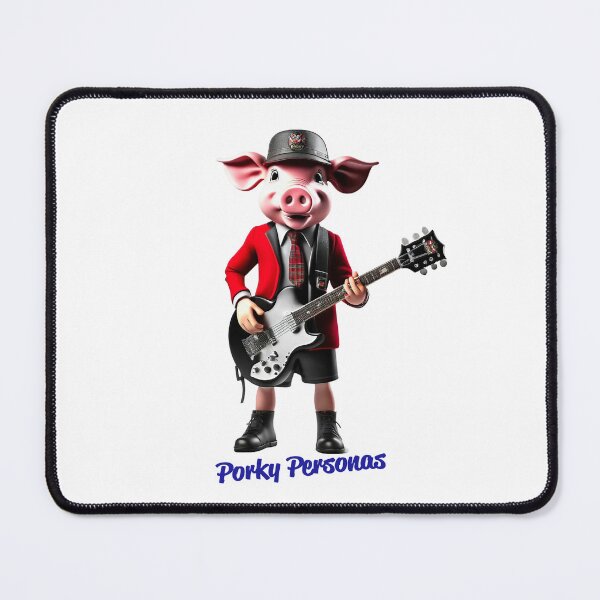 Item preview, Porky Personas Funny Pig Characters AC/DC designed and sold by Drone-tees.
