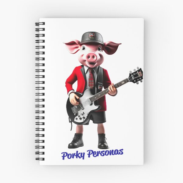 Artikelvorschau, Porky Personas Lustige Schweinefiguren AC/DC entworfen und verkauft von Drone-tees.