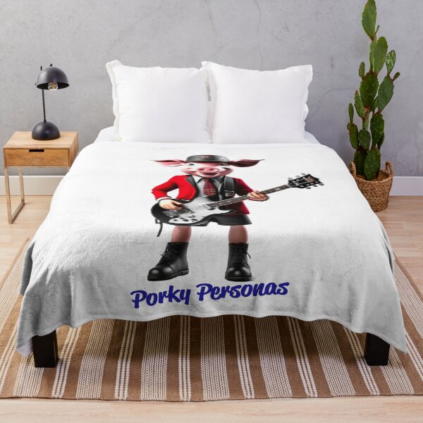 Item preview, Porky Personas Funny Pig Characters AC/DC designed and sold by Drone-tees.