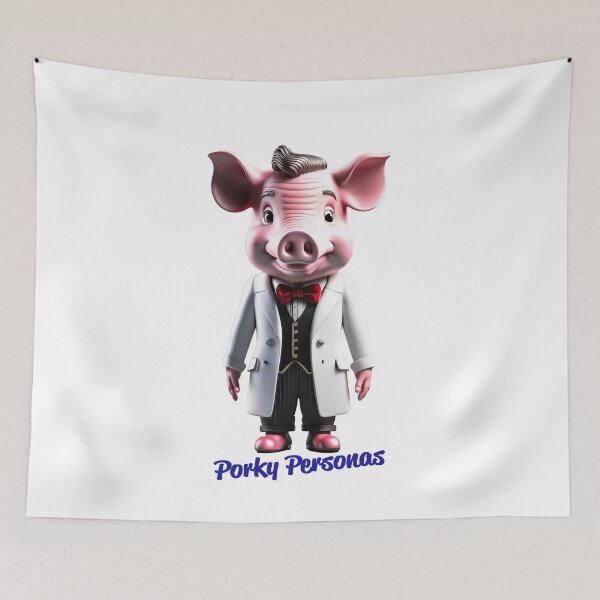Item preview, Porky Personas Funny Pig Characters Abraham Lincoln designed and sold by Drone-tees.