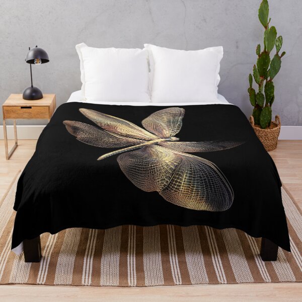 Item preview, Golden Gatekeeper Mystic Dragonfly in Flight designed and sold by LabMandala.