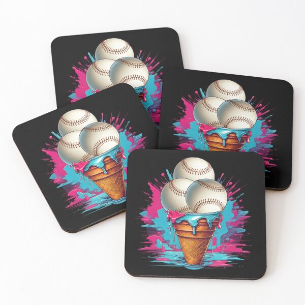 Item preview,  Baseball ice cream colorful designed and sold by EnchantedOwl.