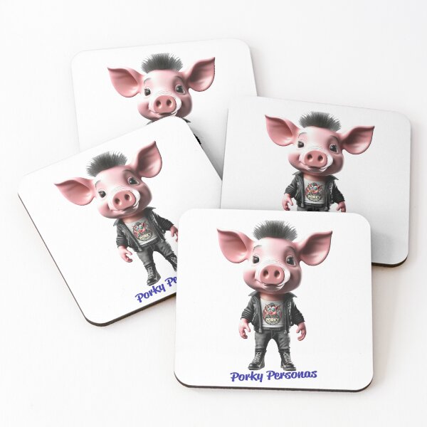 Item preview, Porky Personas Funny Pig Characters Sid Vicious designed and sold by Drone-tees.