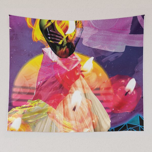Item preview, Knight of Wands - Waking Dream Tarot - Digital Collage Illustration designed and sold by Skaetlett.