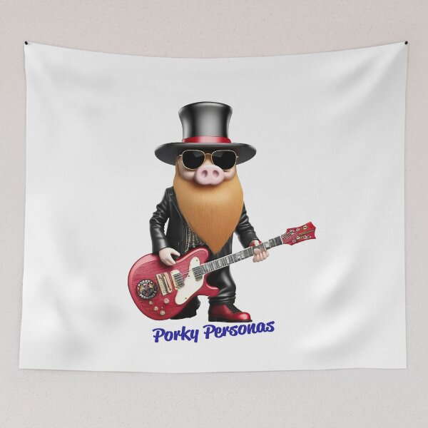 Item preview, Porky Personas Funny Pig Characters ZZ Top designed and sold by Drone-tees.