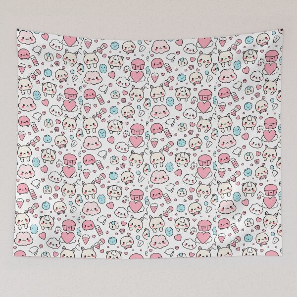 Item preview, Colorful Art Cartoons Kawaii Wallpaper Design Cute Background designed and sold by ART ATTACK ZONE.