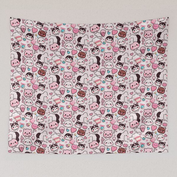 Item preview, Colors Art Pink Kawaii Wallpaper Design Cute Background designed and sold by ART ATTACK ZONE.