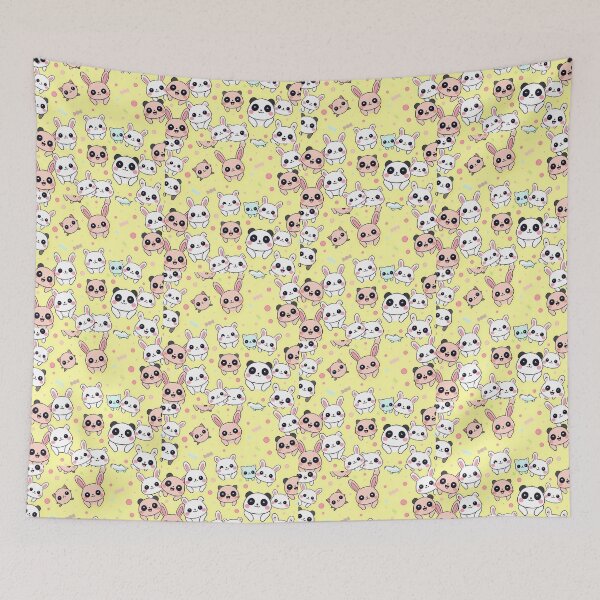 Item preview, Yellow Art Kawaii Wallpaper Design Cute Background designed and sold by ART ATTACK ZONE.