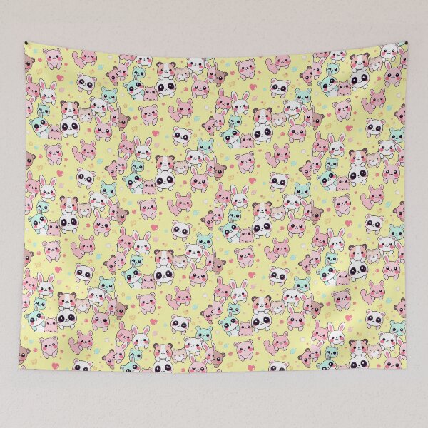 Item preview, Animals Art Kawaii Wallpaper Design Cute Background designed and sold by ART ATTACK ZONE.