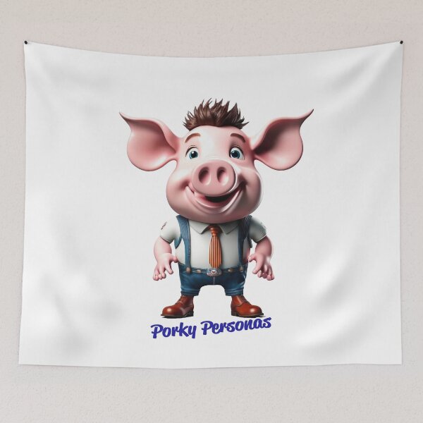 Item preview, Porky Personas Funny Pig Characters The Boss designed and sold by Drone-tees.