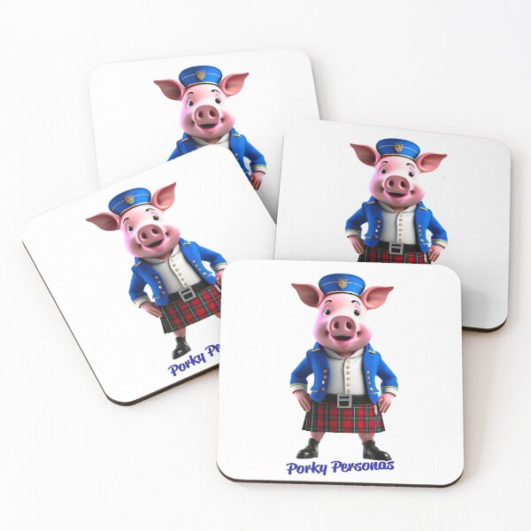 Item preview, Porky Personas Funny Pig Characters Scotsman designed and sold by Drone-tees.