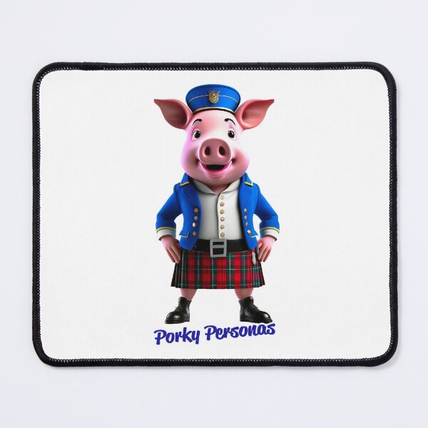 Item preview, Porky Personas Funny Pig Characters Scotsman designed and sold by Drone-tees.