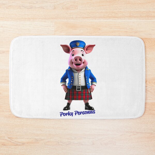 Item preview, Porky Personas Funny Pig Characters Scotsman designed and sold by Drone-tees.