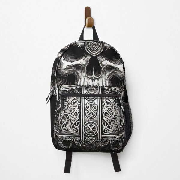 Item preview, Viking Skull – Battle-Worn Warrior Helmet with Norse Symbols designed and sold by Nauert's.