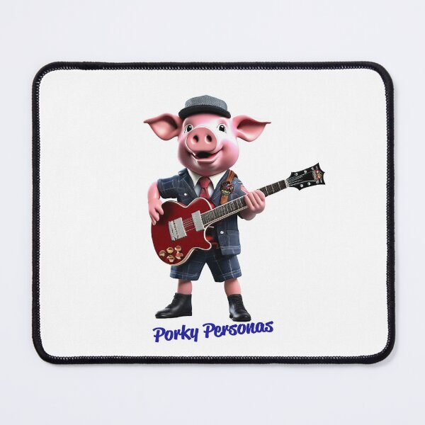 Item preview, Porky Personas Funny Pig Characters AC/DC designed and sold by Drone-tees.
