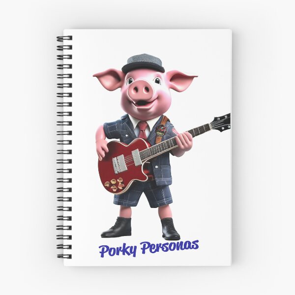 Artikelvorschau, Porky Personas Lustige Schweinefiguren AC/DC entworfen und verkauft von Drone-tees.