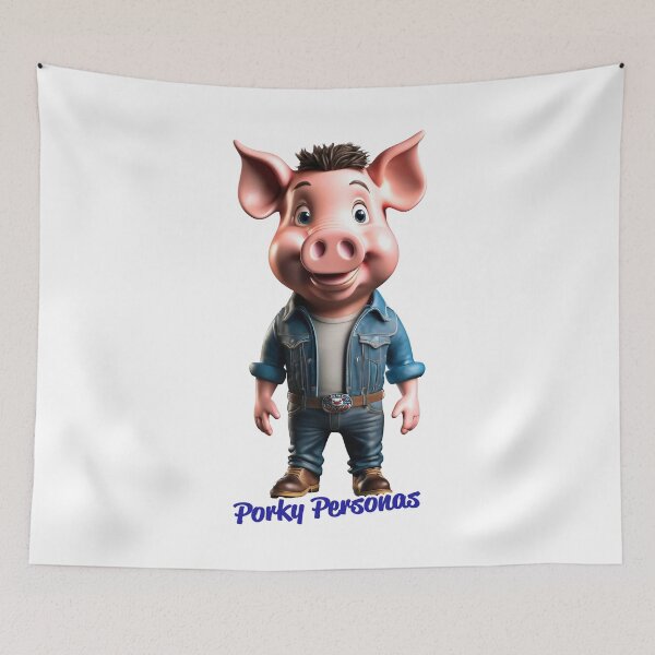 Item preview, Porky Personas Funny Pig Characters The Boss designed and sold by Drone-tees.