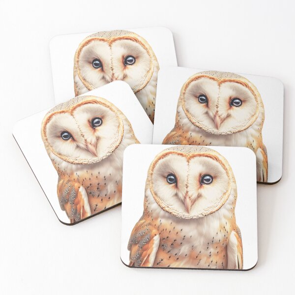 Item preview, Barn owl portrait designed and sold by snowyowls.