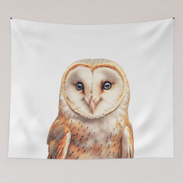Item preview, Barn owl portrait designed and sold by snowyowls.