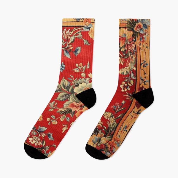 Item preview, Red Orange Silk Flowers Carpet designed and sold by GrinGalore.