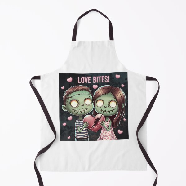 Item preview, Love Bites – Cute Zombie Couple Horror Art designed and sold by UA-t-shirts.