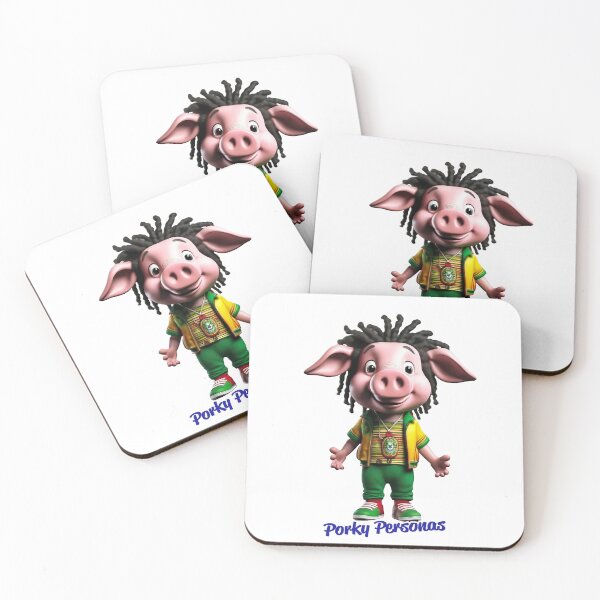 Item preview, Porky Personas Funny Pig Characters Reggae designed and sold by Drone-tees.