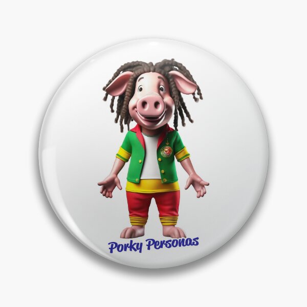Item preview, Porky Personas Funny Pig Characters Reggae designed and sold by Drone-tees.