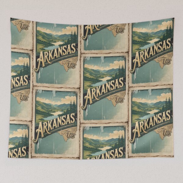 Item preview, Greetings from Arkansas USA Vintage Travel Retro Postcard Design designed and sold by TravelPostcardGems.
